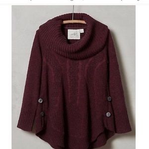🍂❄️ANGEL OF THE NORTH Anthropologie trapeze cowl neck sweater Sz M.  EUC!!